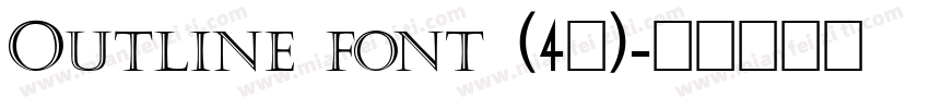 Outline font (4类)字体转换